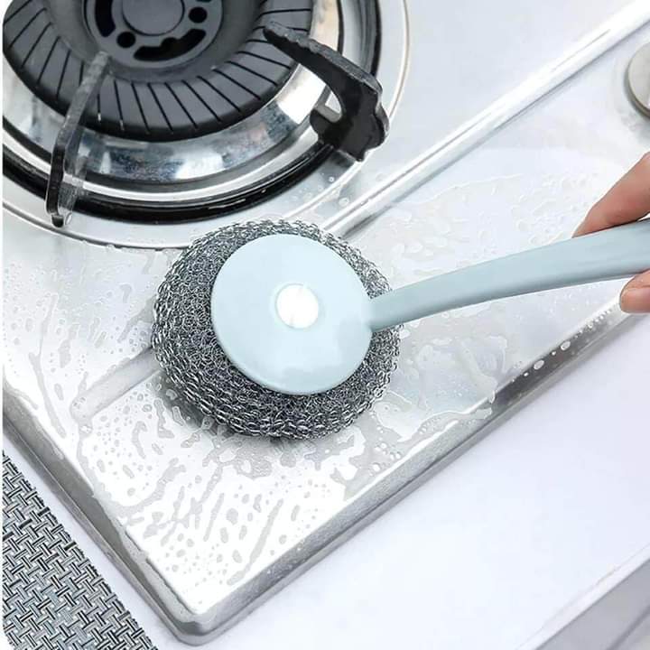 Metal Dish Scrubber With Handle_img_2