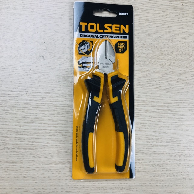 TOLSEN 10003 Diagonal Cutting Pliers, 6" (160mm), Nickel Plated, TPR Handle | Model: 10003_img_7