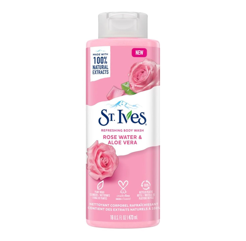 St. Ives Refreshing Cleanser Rose Water & Aloe Vera Body Wash|Shower gel For Women, 473ml_img_2