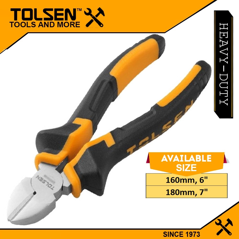 TOLSEN Diagonal Cutting Pliers (6" & 7") – Precision Cutting for Wires, Cables & More; Model: 10003 | 10004_img_0