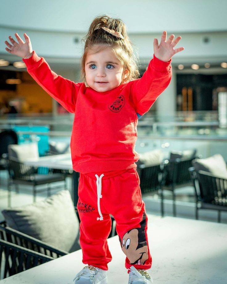 Hoodie and Trousers (Red Colour Hoodie and trousers,Mickey mouse design)_img_2