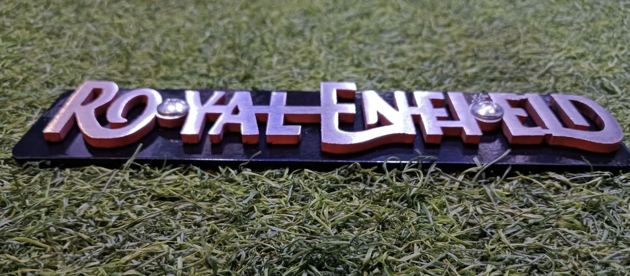 Premium Front Name Plate Board For Royal Enfield All Model_img_1