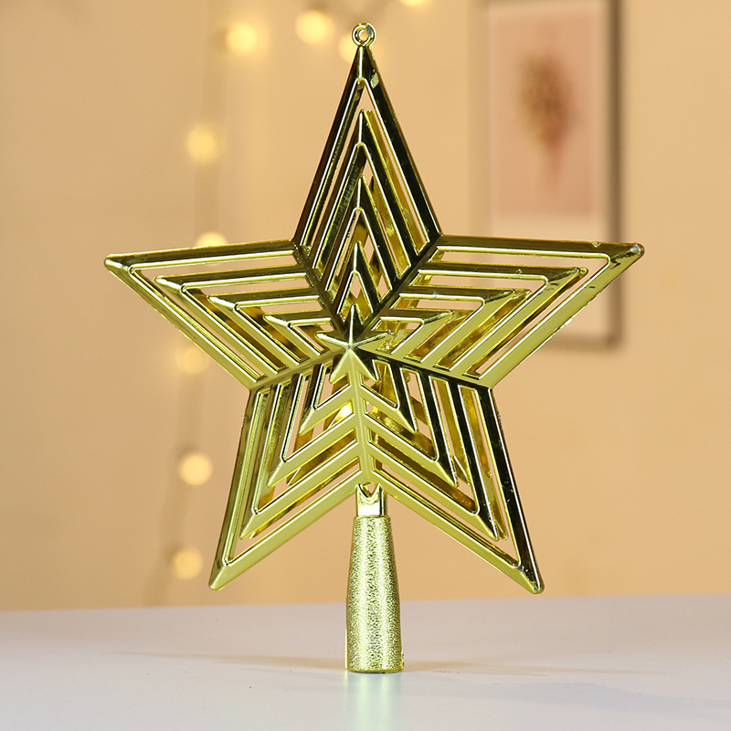 Gold star Christmas tree topper