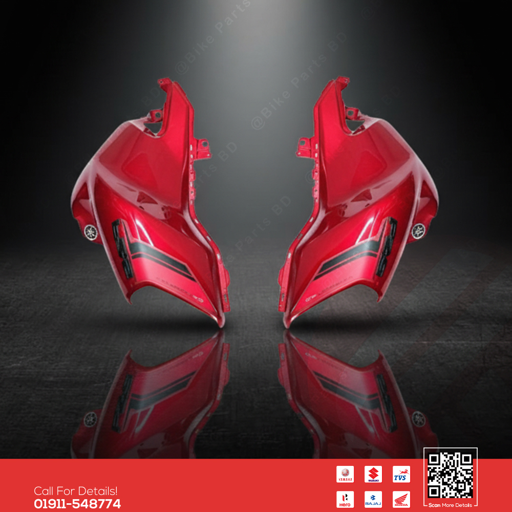 Tanky Box for Yamaha FZS V4 (Majesty Red Colour) bike. thumbnail 2