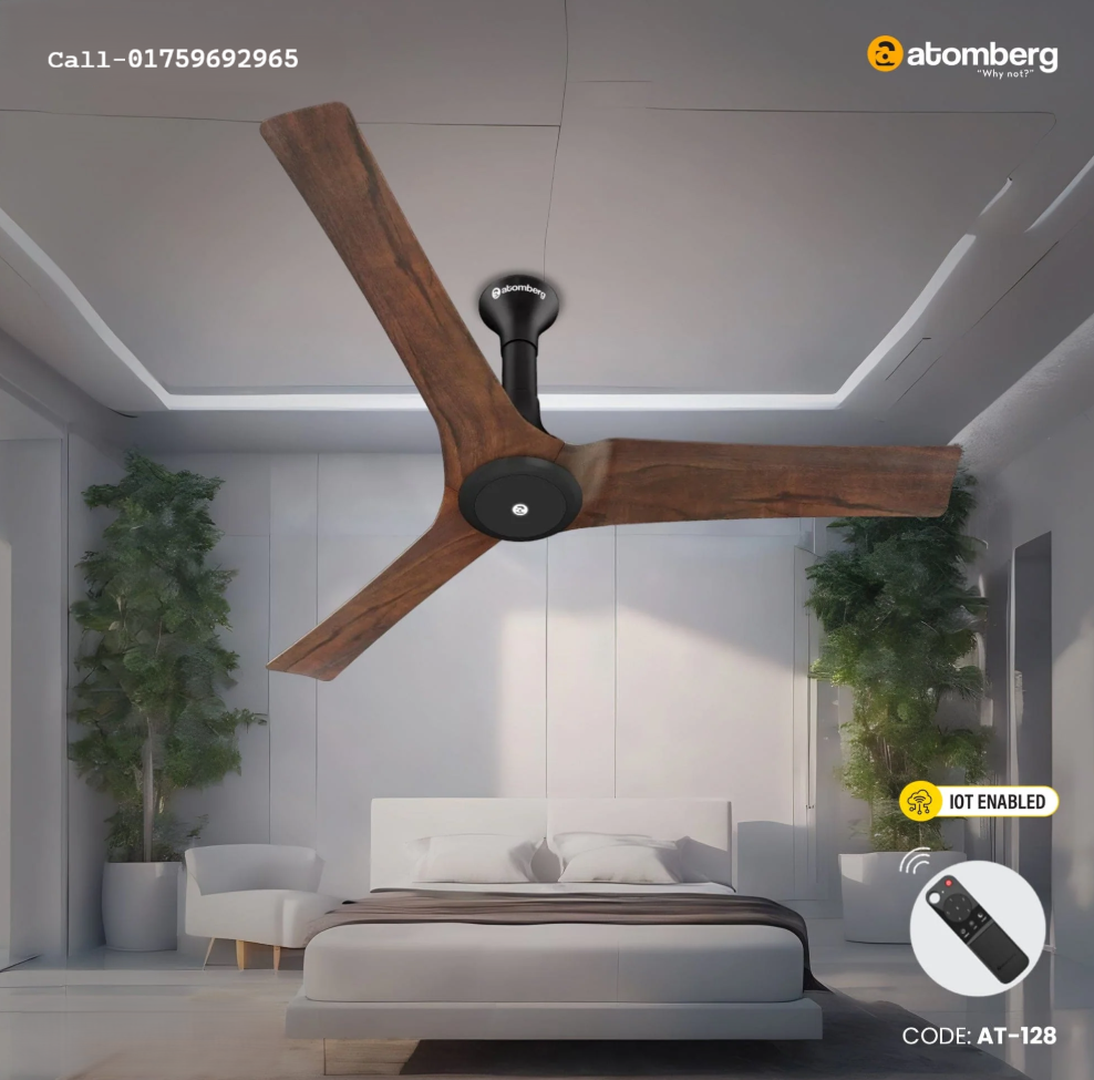 Atomberg Aris 48" BLDC Smart IoT Ceiling Fan (Dark Teakwood, Silent, Energy Efficient, Remote Control)