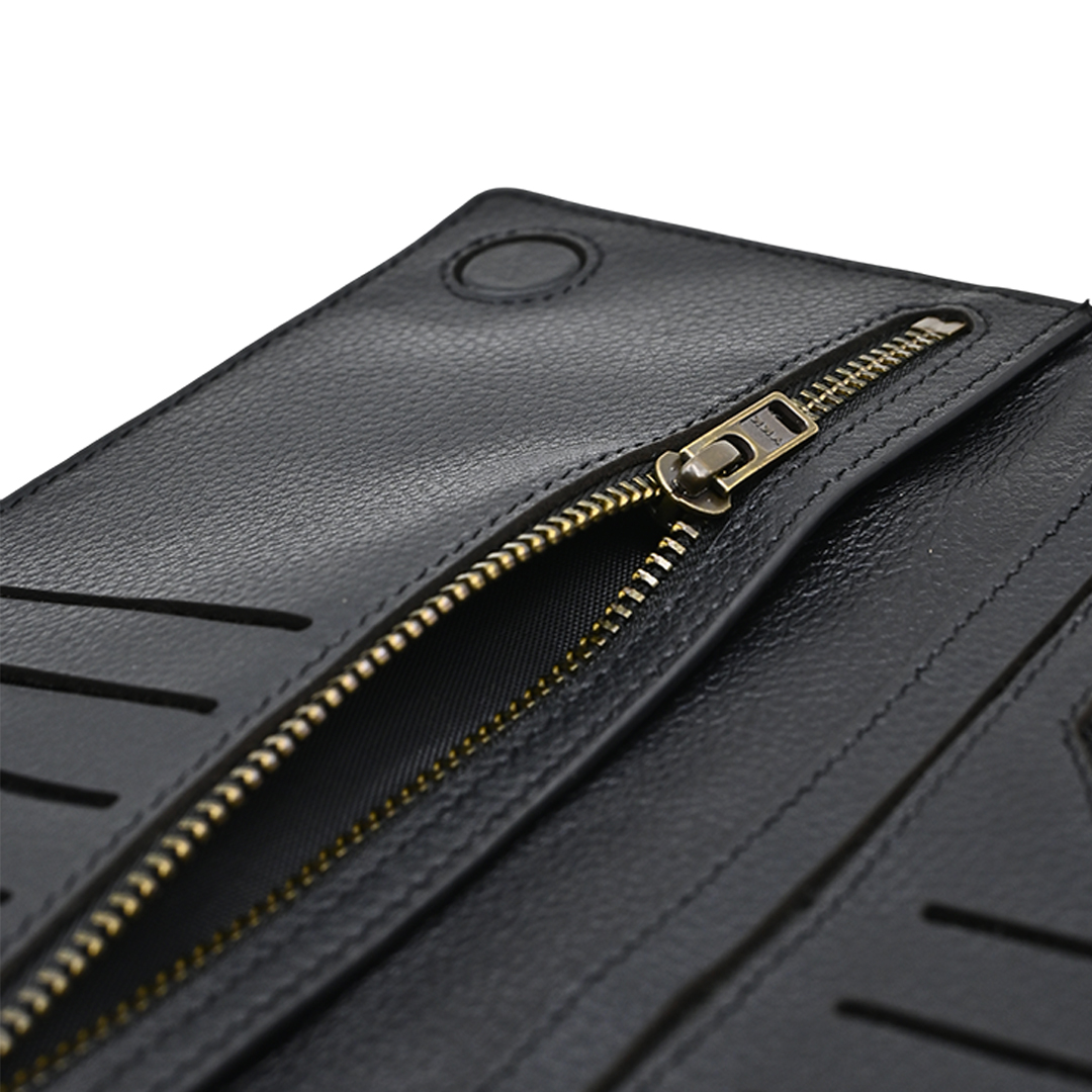 ProX High Quality Original Cow Leather Wallet_PW-2715 Black_img_1