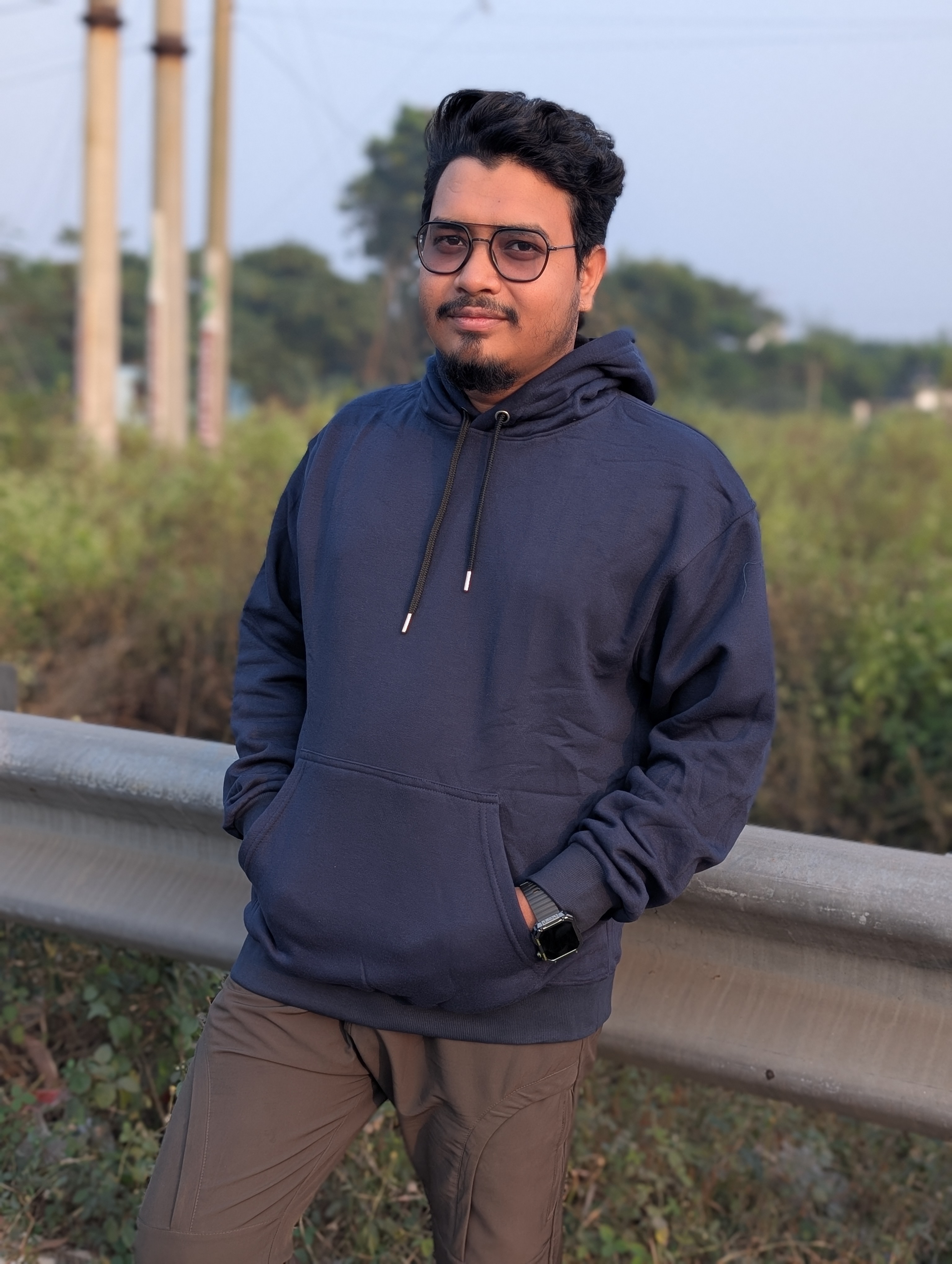 Exclusive Navy Blue Unisex Hoodie - Image 1