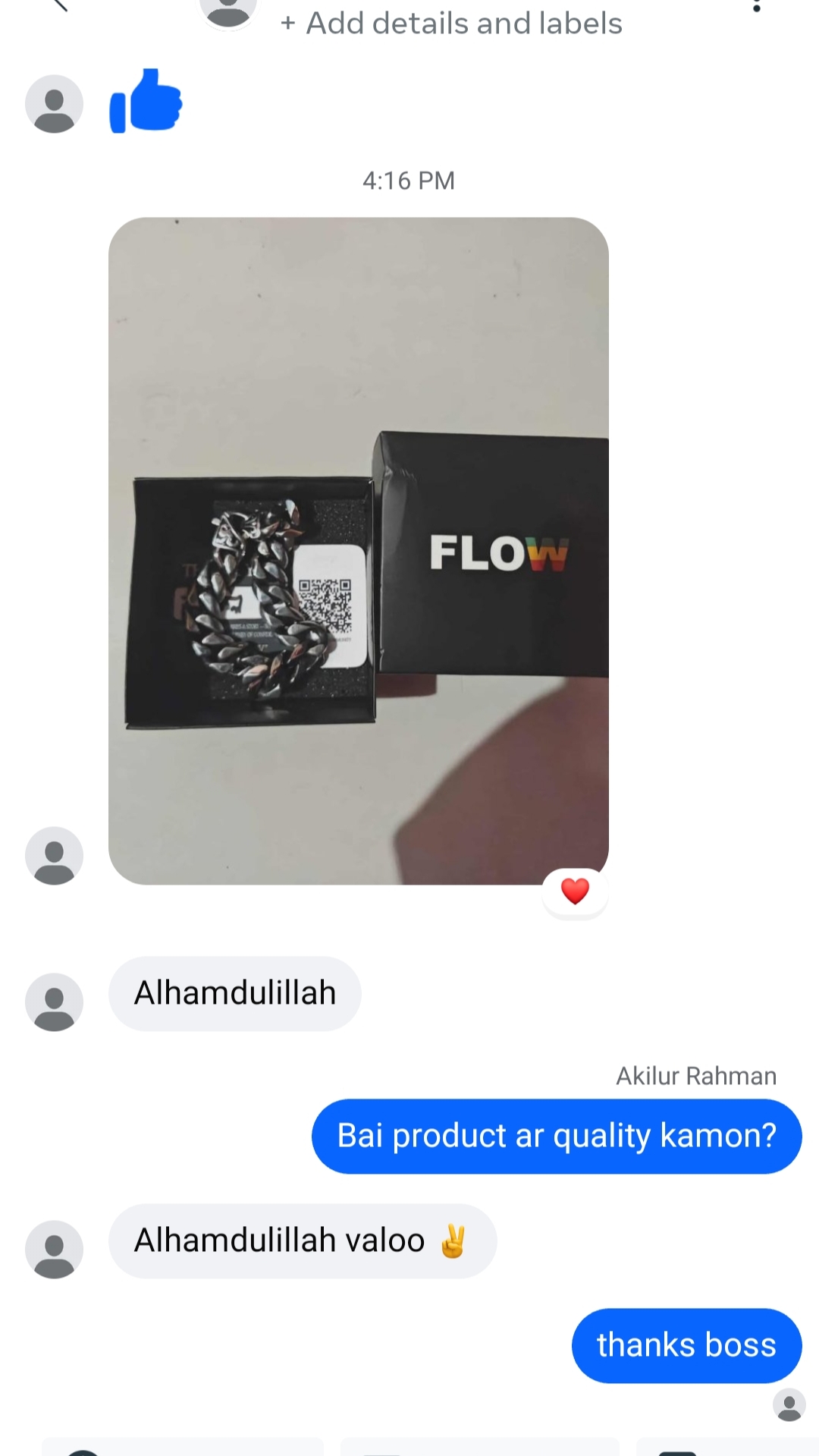 Customer review