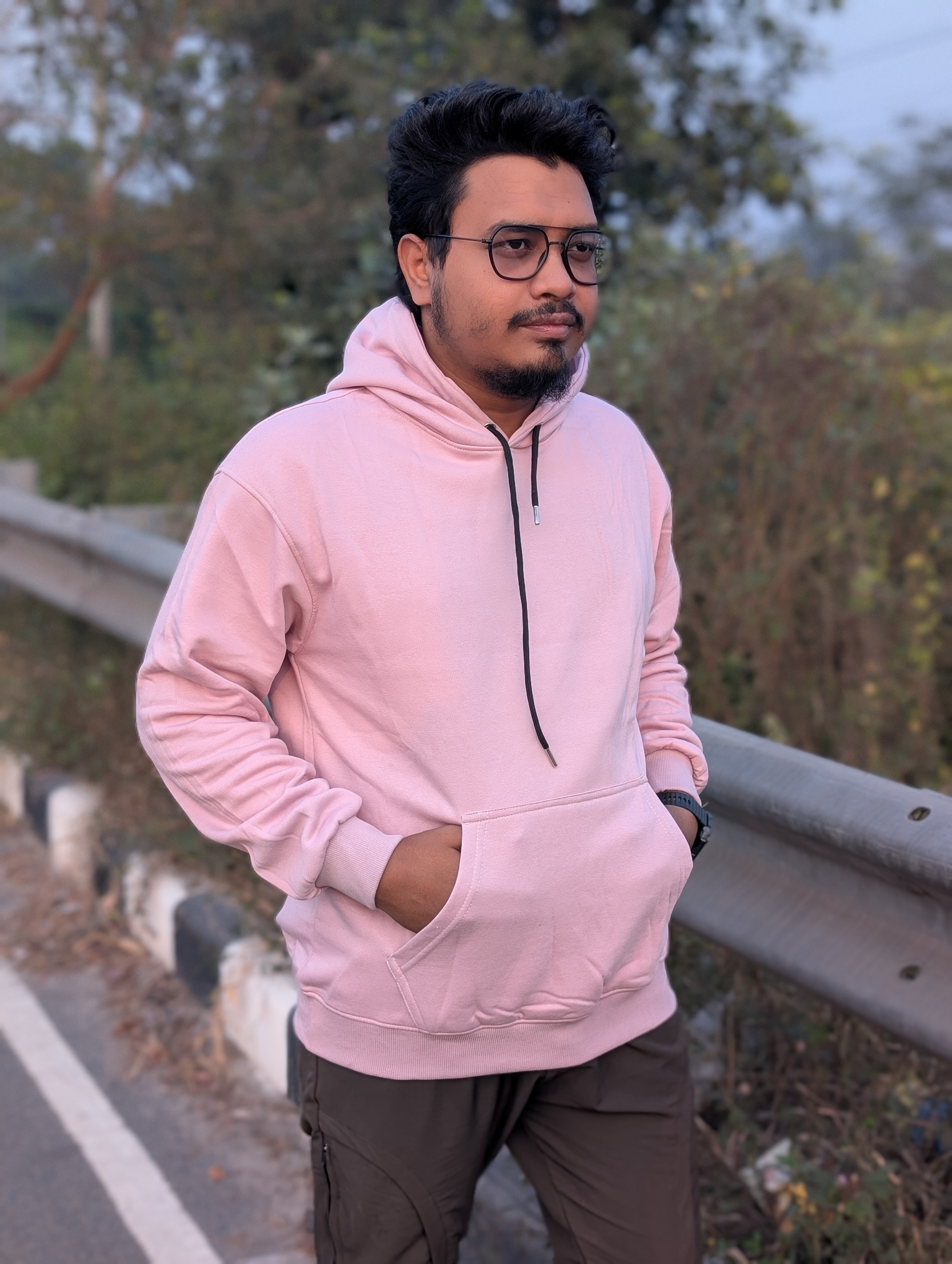 Exclusive Solid Light Pink Hoodie - Image 2