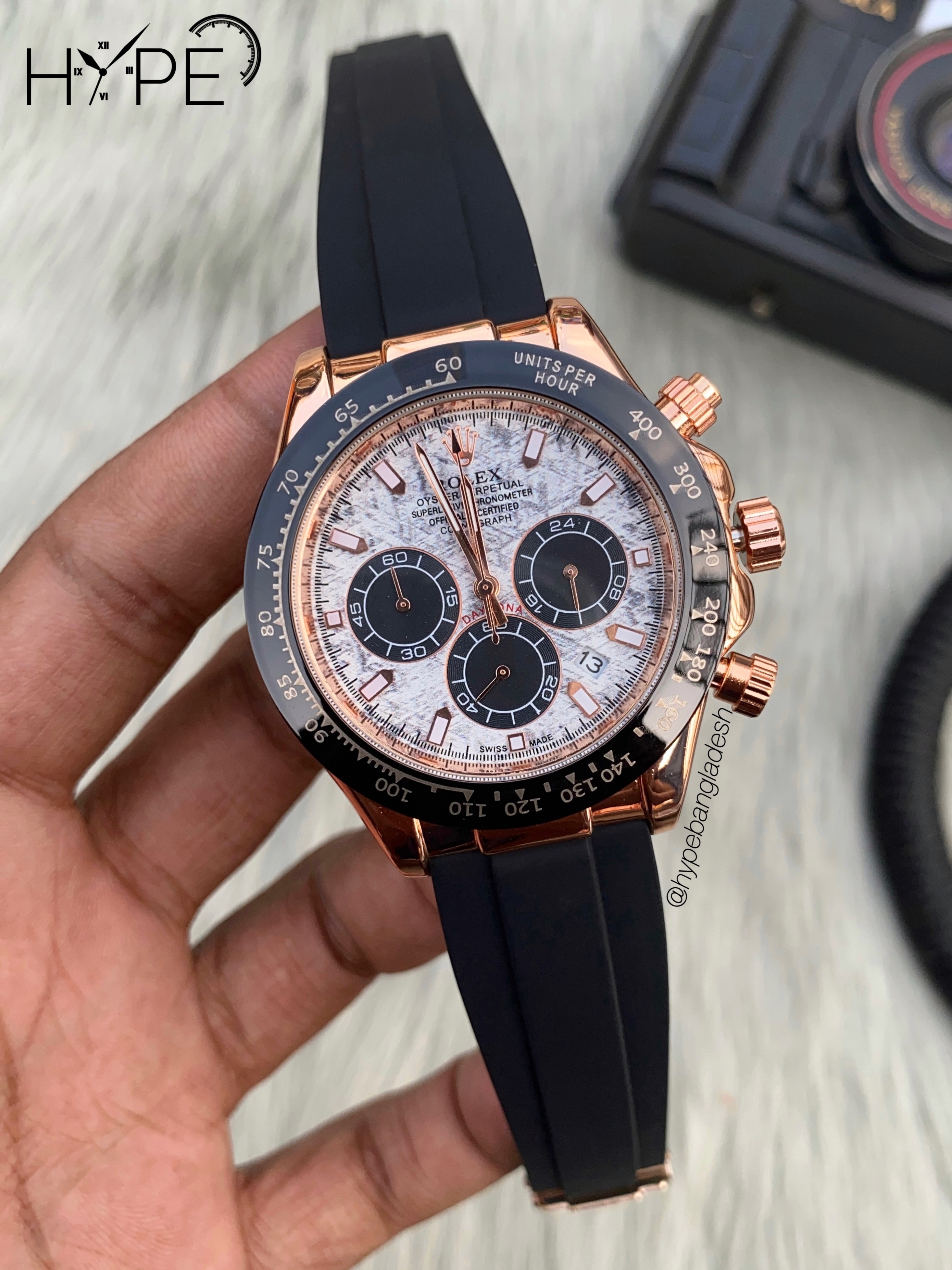 R0LEX Daytona Chronograph Meteorite (Rosegold)