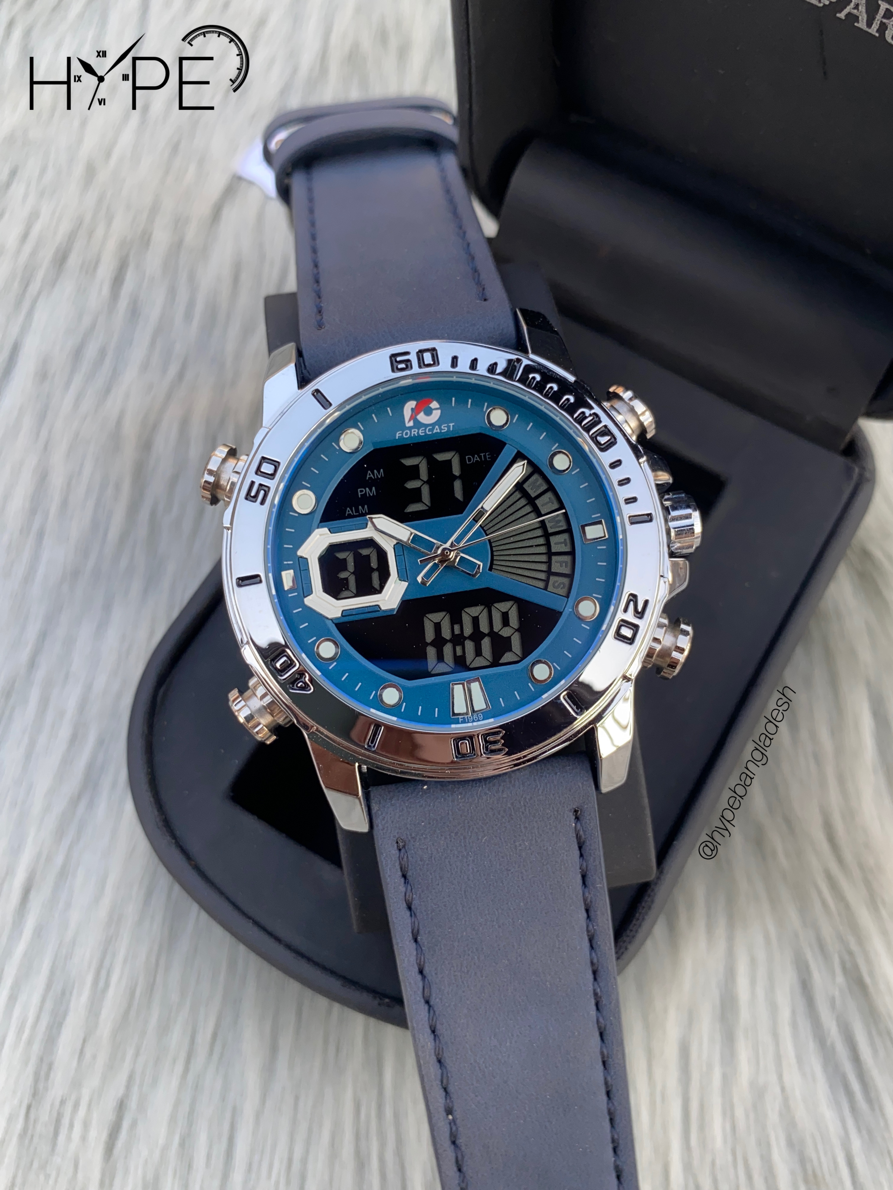 Forecast dual time leather belt