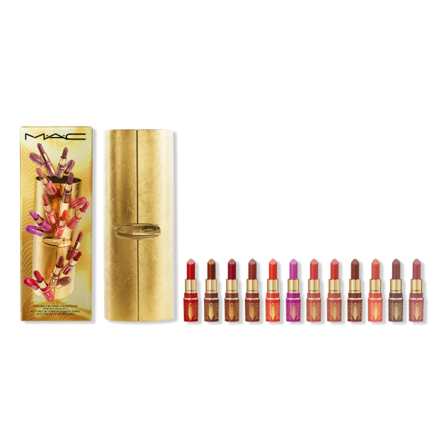 MAC Golden Girls Mini Lustreglass Lipstick Vault × 12 (COS975)