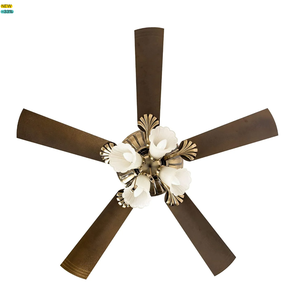Crompton Jupiter 48" Decorative Ceiling Fan with Lights (Antique Brass ) C-215_img_2