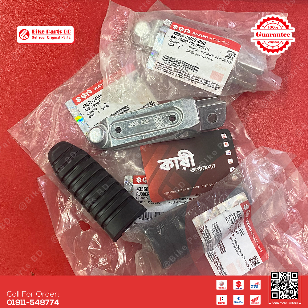 Footrest (Front-Set) for Suzuki Gixxer & Gixxer SF (Old & New Moder) bike.