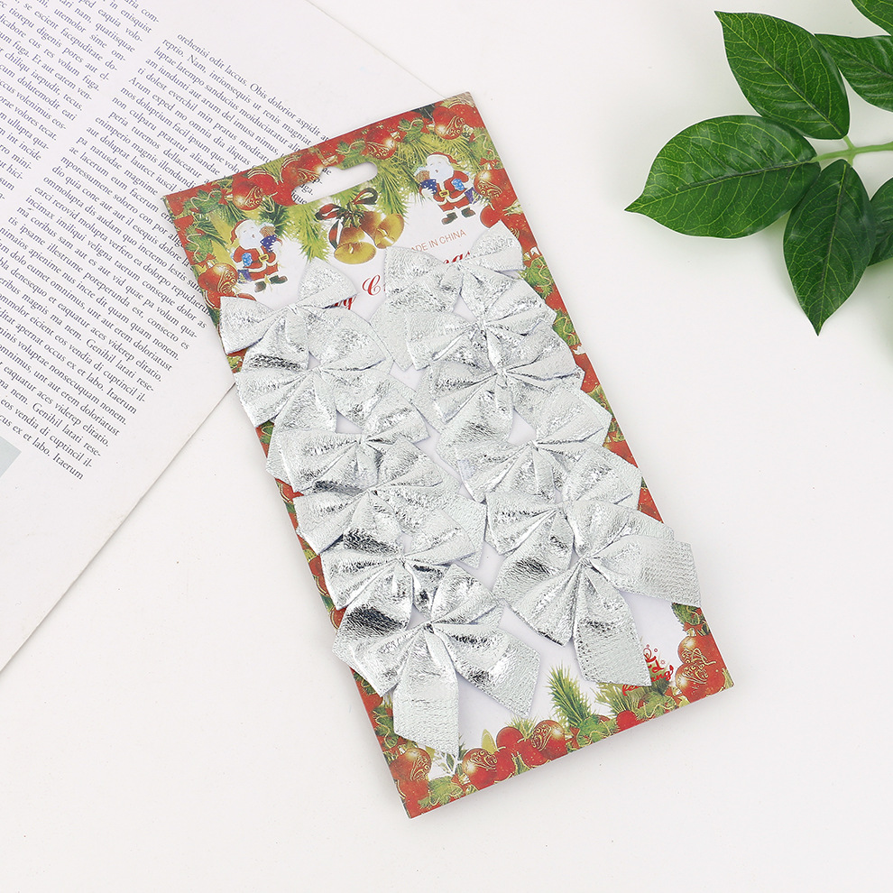 silver Christmas bows