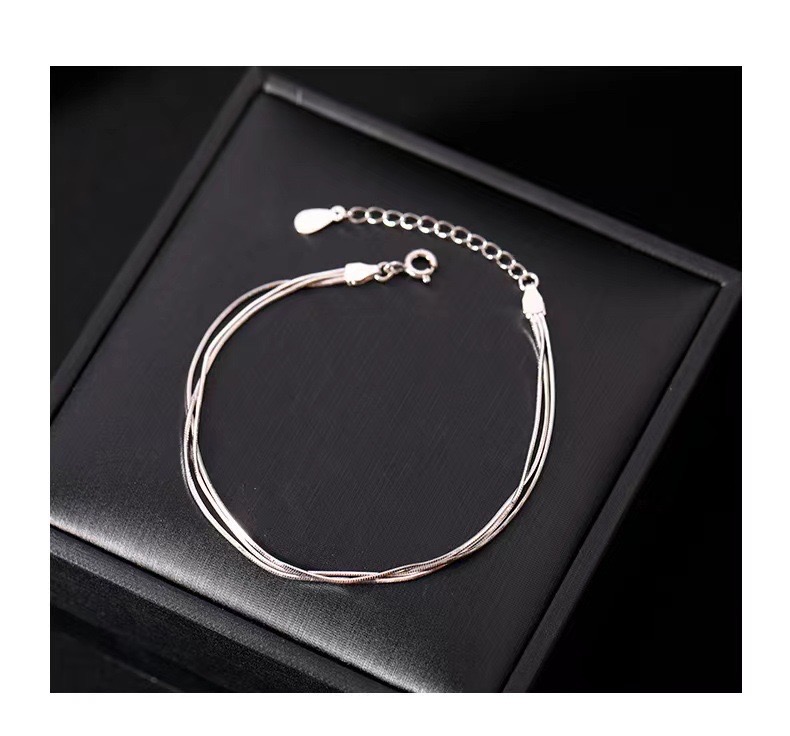 925 silver-plated snake bone bracelet - Image 3