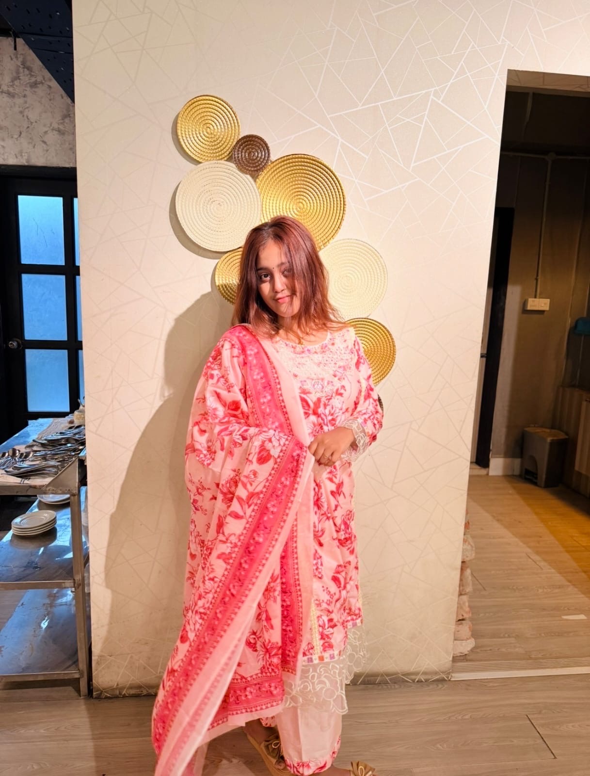 Elegant Printed AC Cotton 3-Piece Suit | Pakistani Inspired Design thumbnail 3