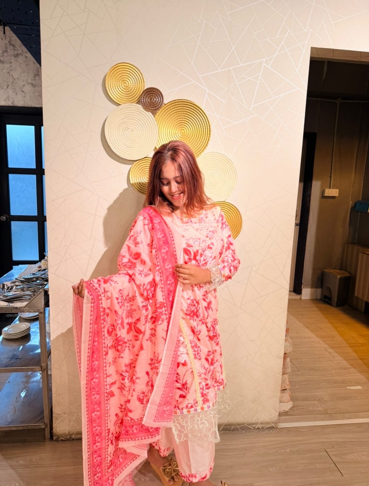 Elegant Printed AC Cotton 3-Piece Suit | Pakistani Inspired Design thumbnail 5