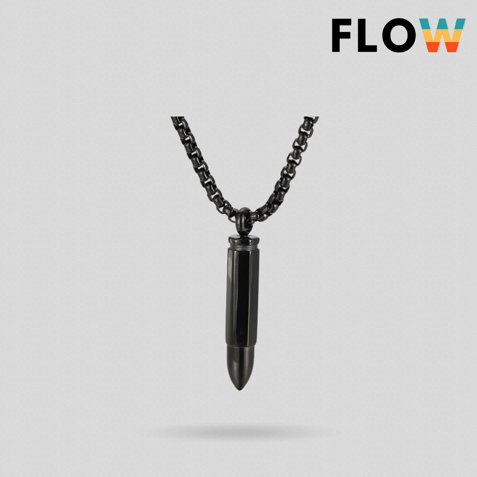 Bullet Pendant With Chain [Black]