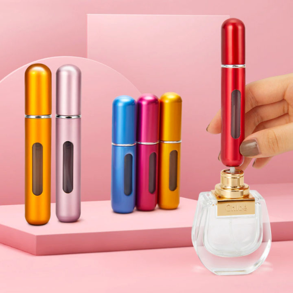 Portable Perfume Refillable Empty Bottle With Spray, Travel Mini Refillable Atomizer Perfume Bottle