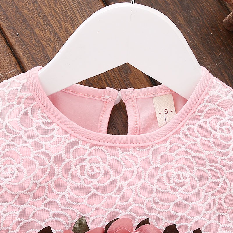 Kids Girls Summer Waist Flower Princess Party Dress (0 to 24 months)_img_4