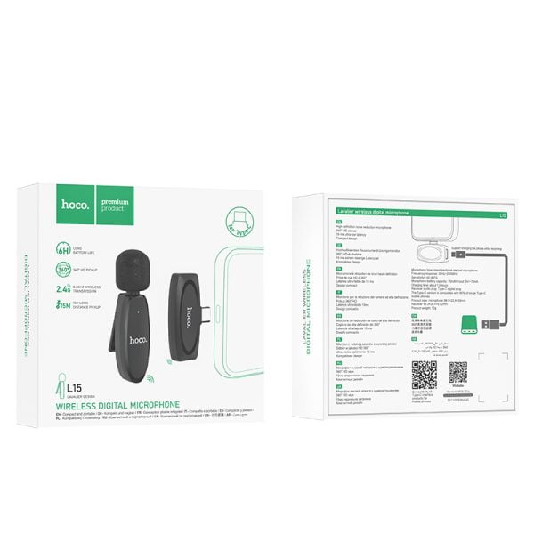 Hoco L15 Type-C Lavalier Wireless Microphone (For Android)_img_1