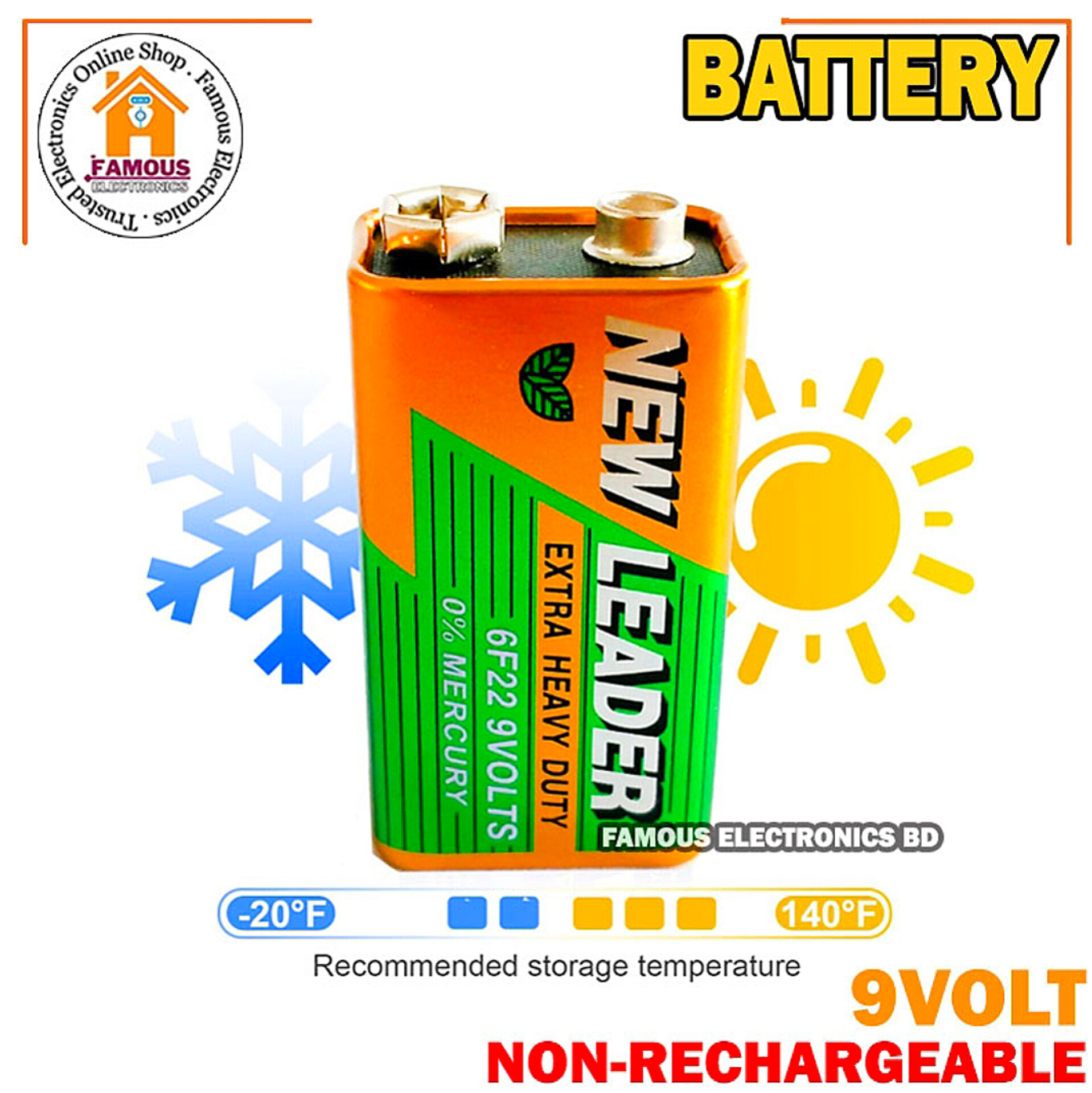 New Leader 6F22 9V Extra Heavy Duty Battery-1PCS_img_1