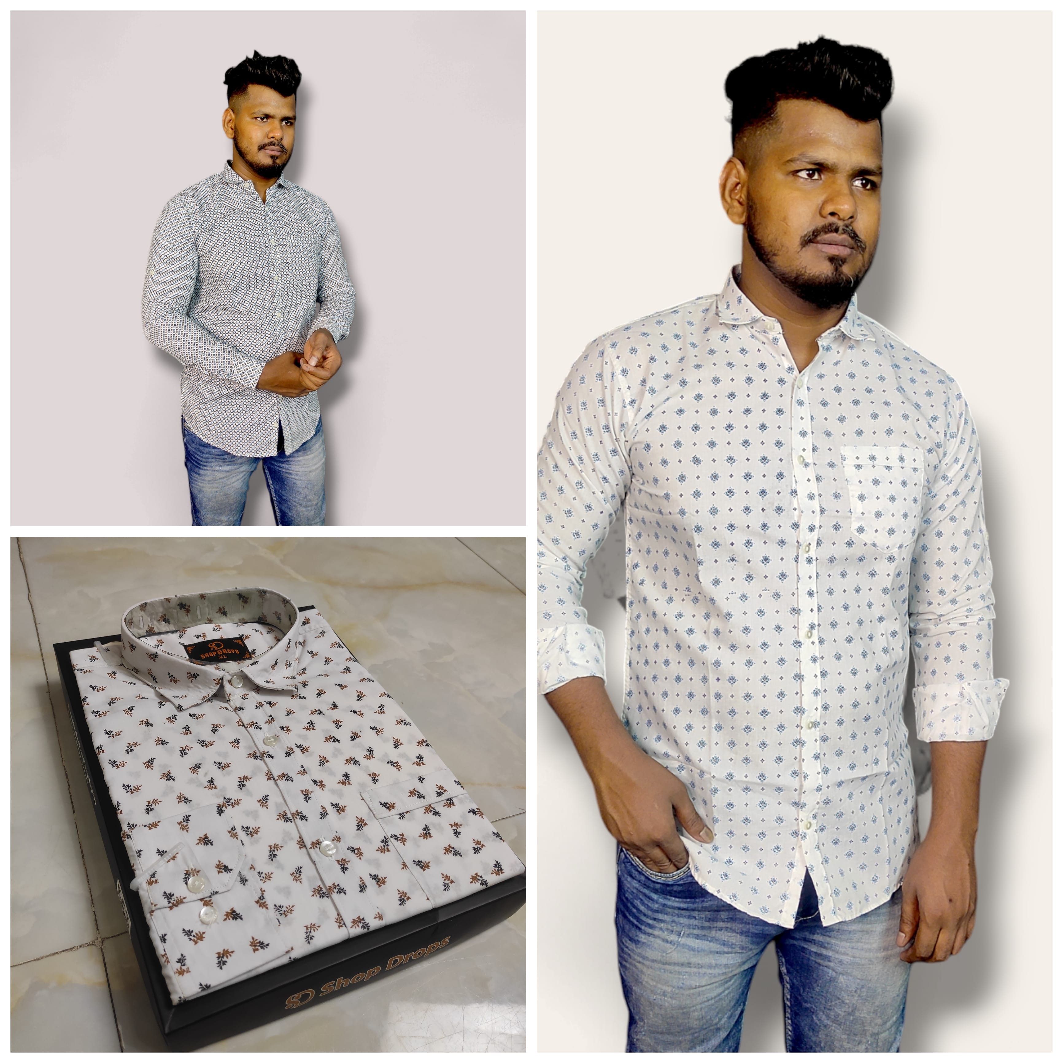 cotton shirt combo 3 pcs shirt