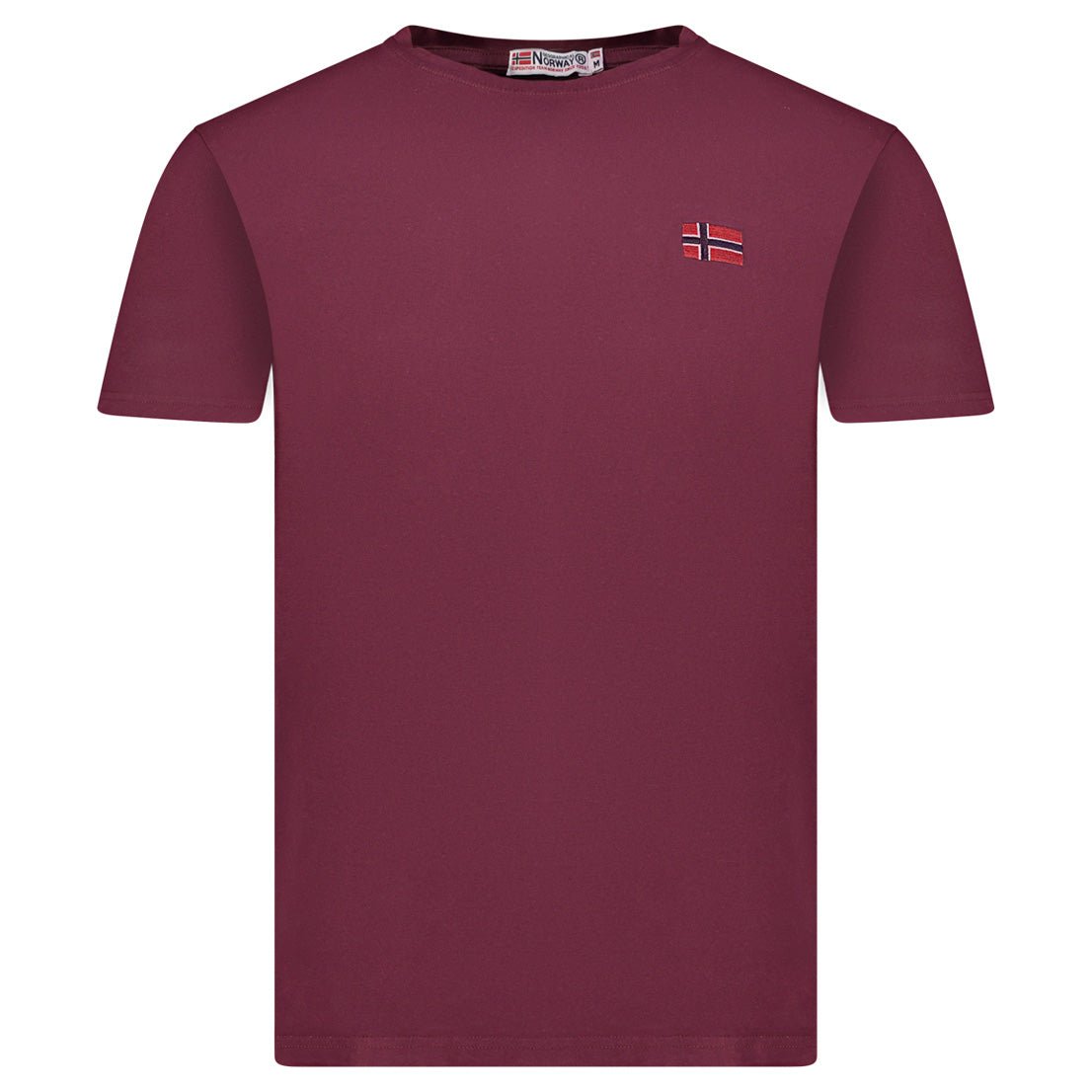 Men's Short-Sleeved T-Shirt with Bordeaux Flag