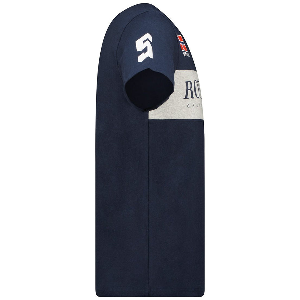 Short-sleeved V-neck T-shirt Navy_img_2