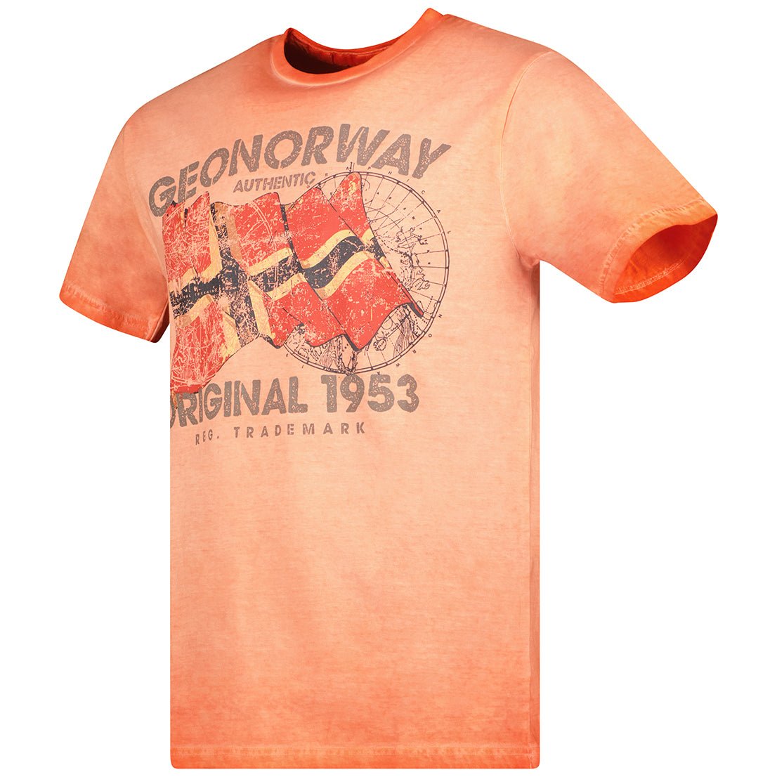 Short-sleeved round-neck T-shirt Coral_img_1