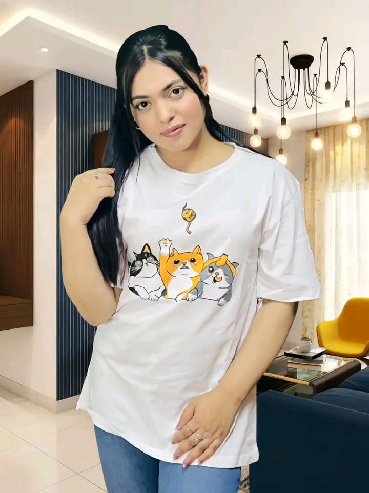 Drop Shoulder Ladies T-shirt