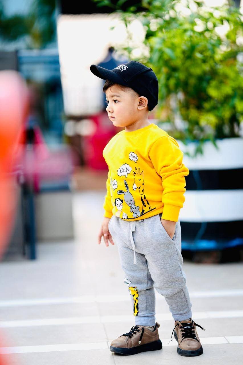 Sweat shirt and trousers set (Yellow Colour)_img_2