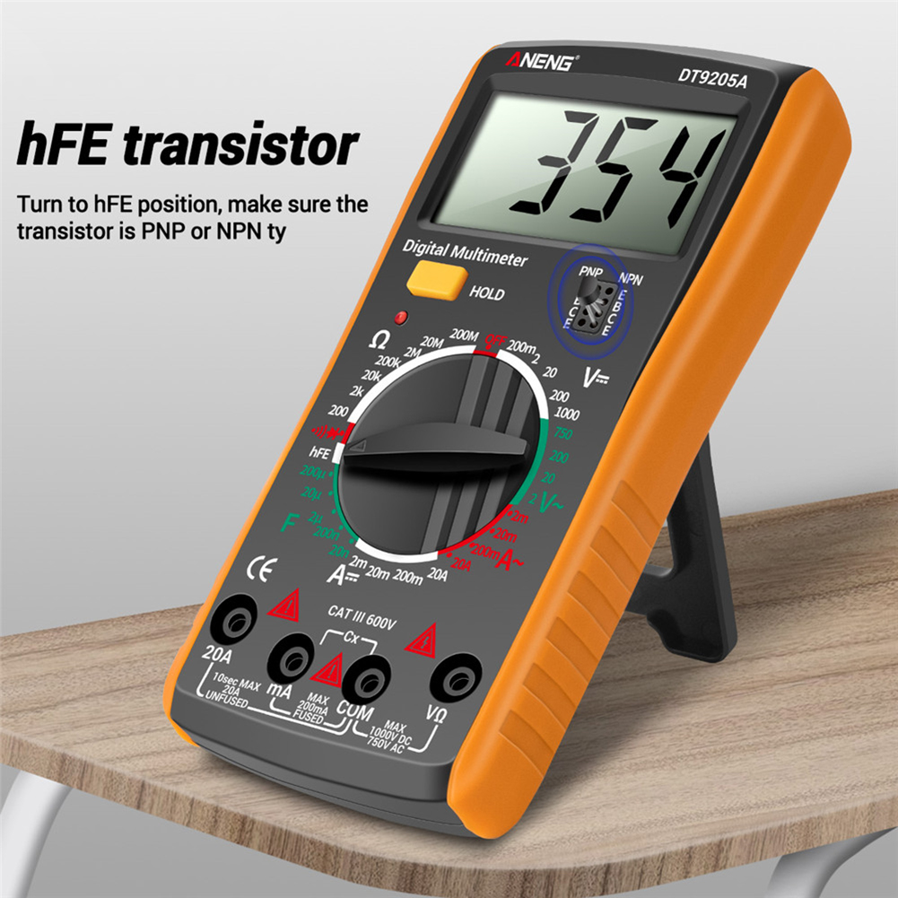 ANENG DT9205A Digital MultimeterAC/DC Voltage, Current, Resistance, Capacitance & Transistor Tester S0220_img_2