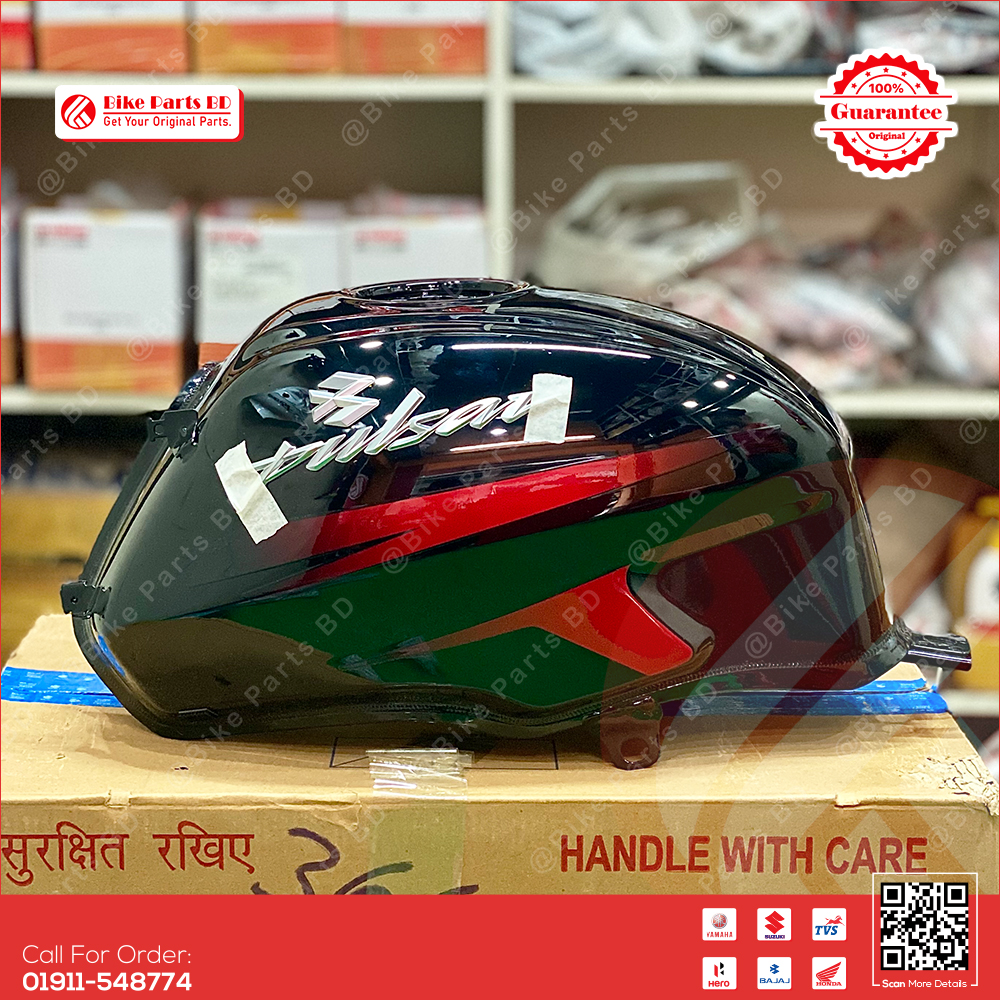 Fuel tank for Bajaj Pulser UG6 (Single Disk, Black-Red) bike. thumbnail 2