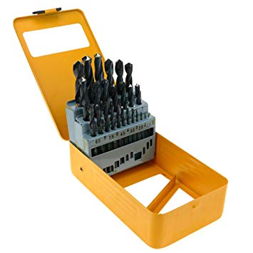 TOLSEN 75082 25pcs HSS Twist Drill Bits Set | 1.5-13mm | DIN338 | Roll Forged | 118° Angle | Iron Case | Model: 75082_img_2