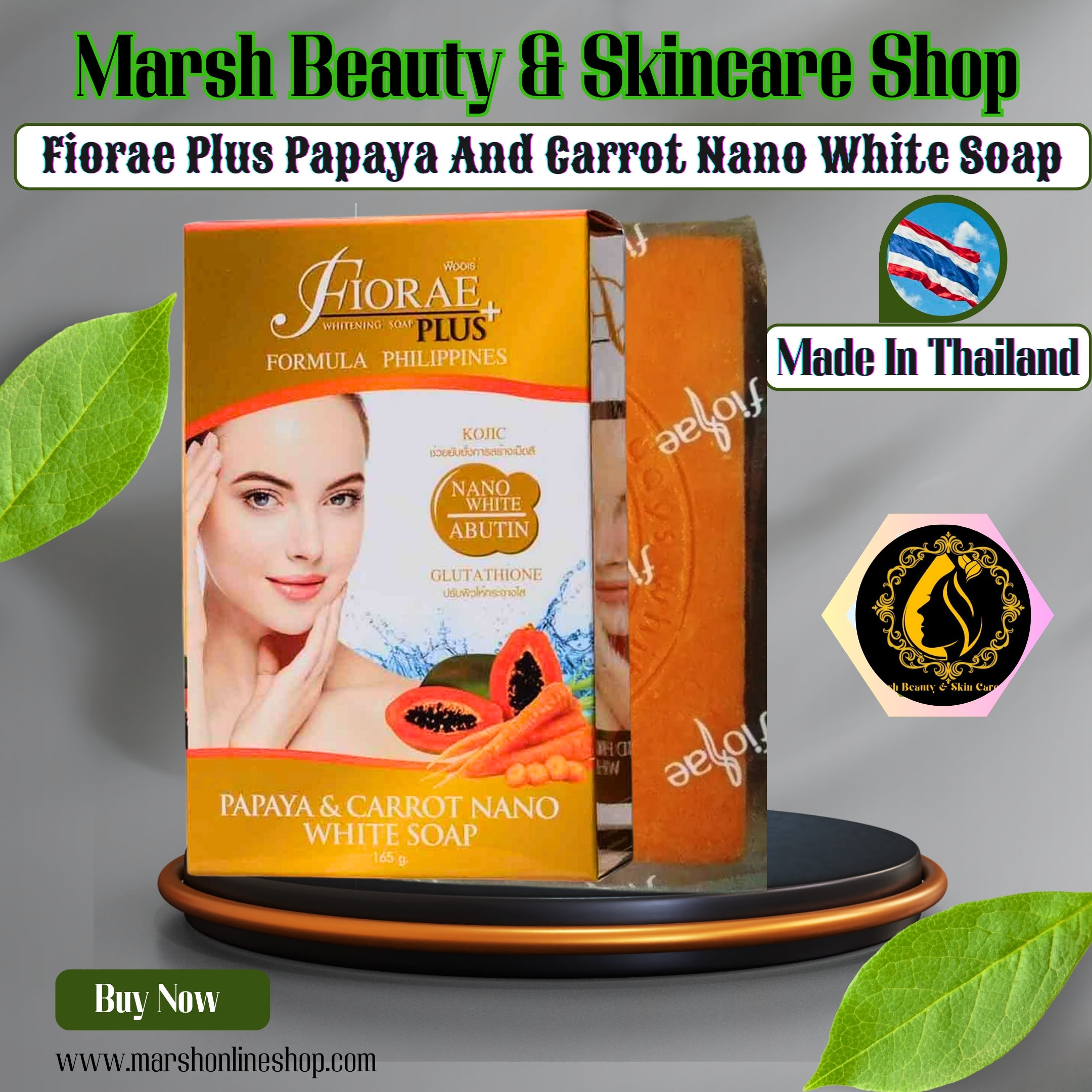 👉🔰Fiorae Plus Papaya And Carrot Nano White Soap(165g)
