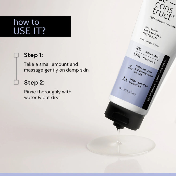 Deconstruct Oil Control Face Wash 1% Niacinamide With 0.5% Salicylic Acid (100 ml)_img_2