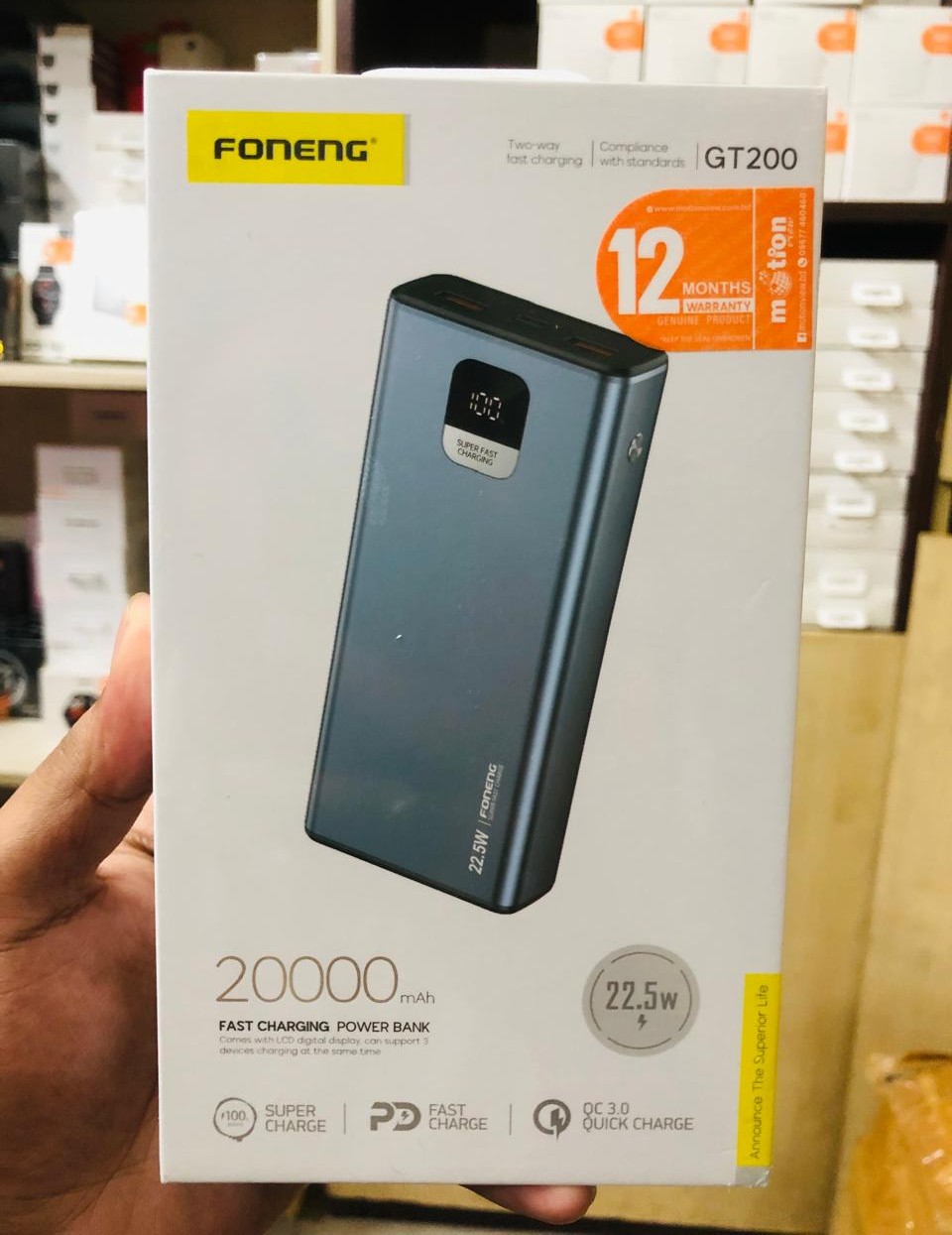 Foneng GT200 20000mAh 22.5W Fast Charging Power Bank_img_1