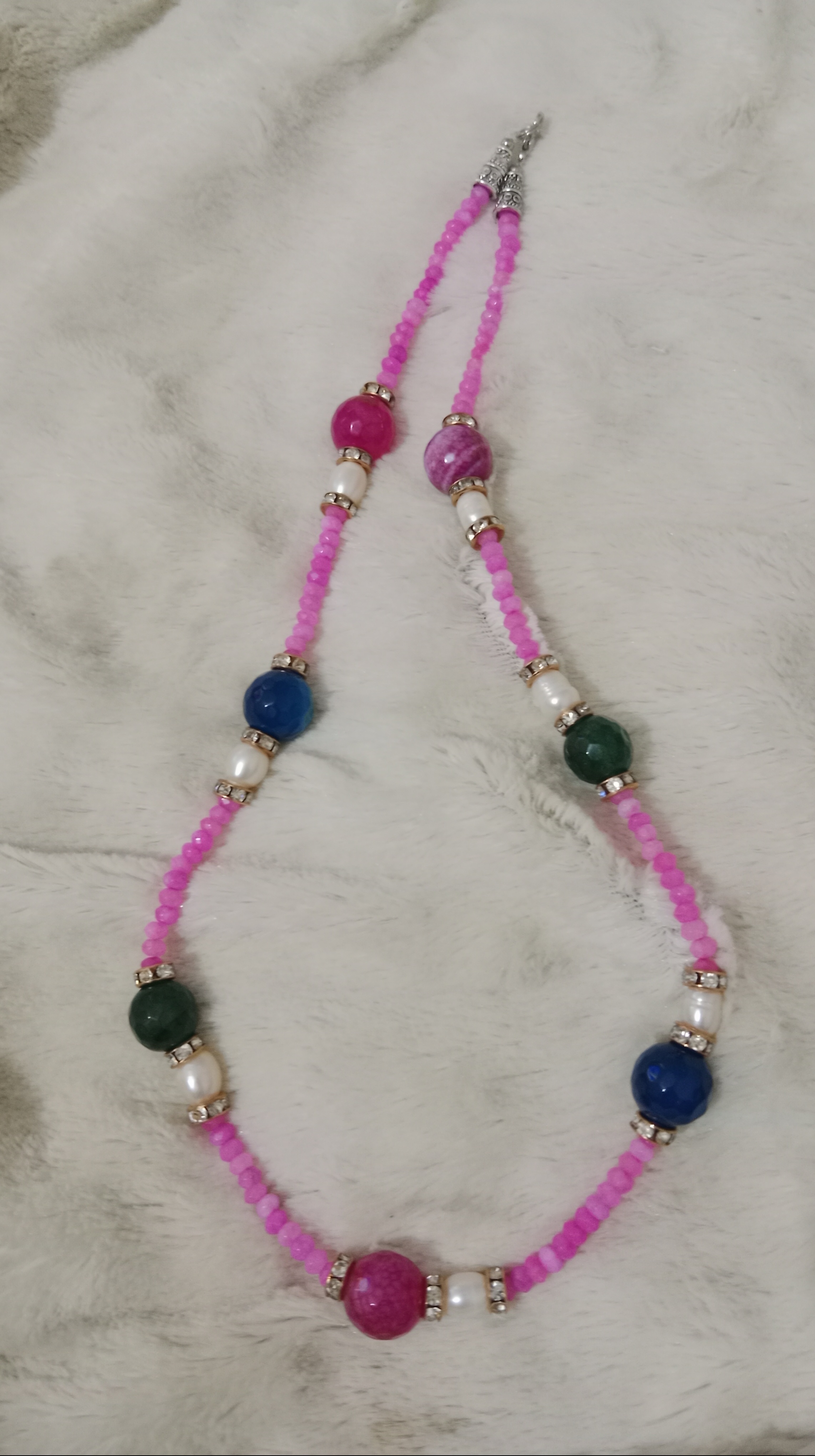 Pearl & stone combination neckpiece_img_0