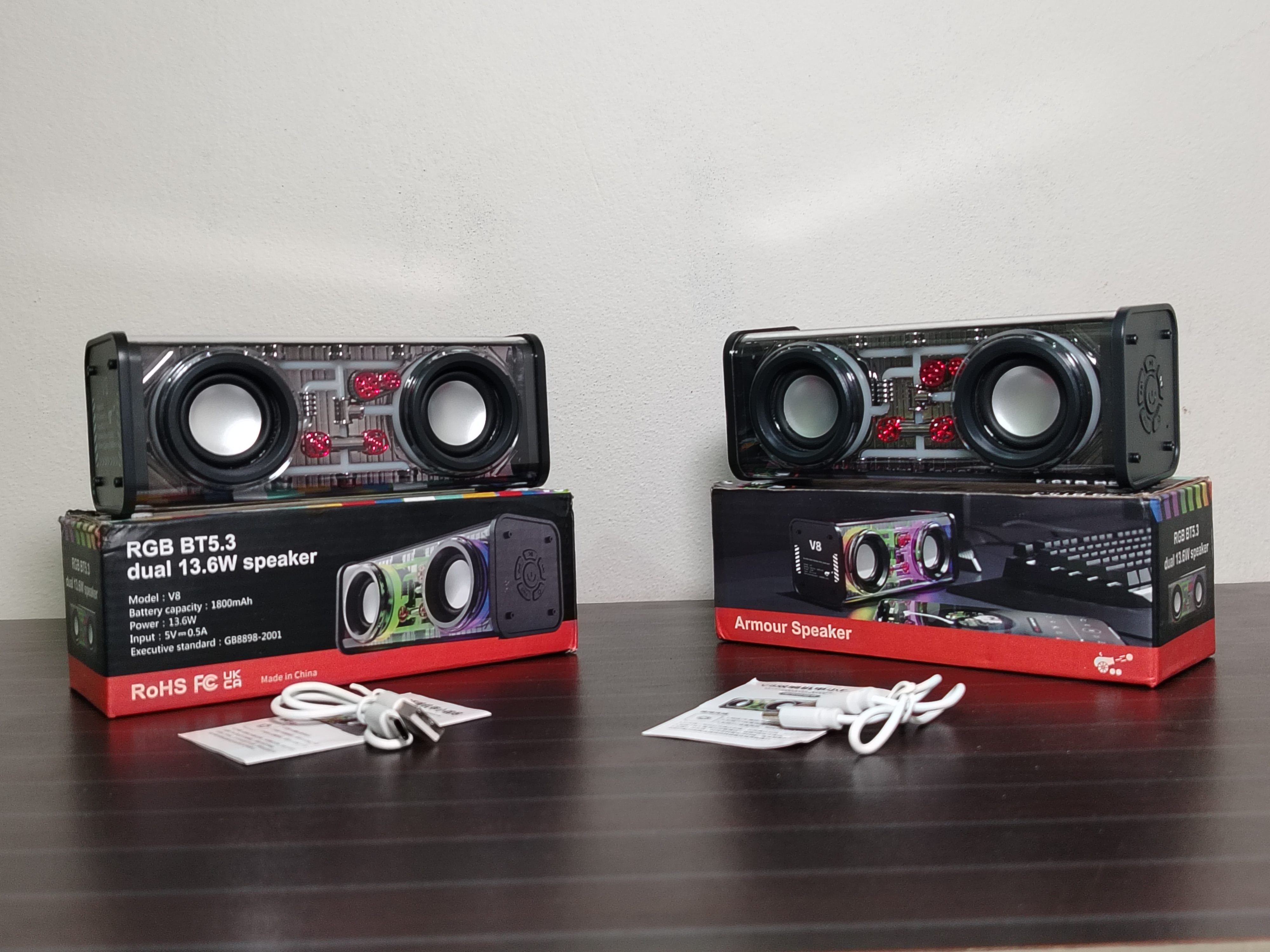 V8 Transparent Mecha Bluetooth Speaker - Image 2