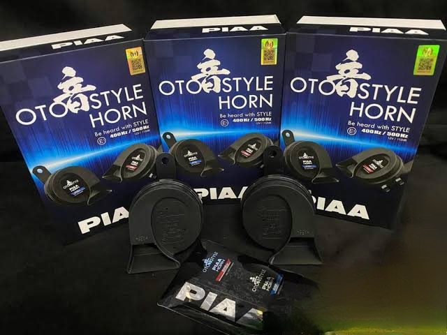 PIAA Waterproof Electric 14 OTO Style Performance Horn 112dB 400hz/500hz for Motorcycle and Car (Japanese Technology)-2 Piece_img_1