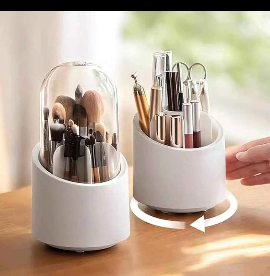 360° Rotating Makeup Brush Storage Box
