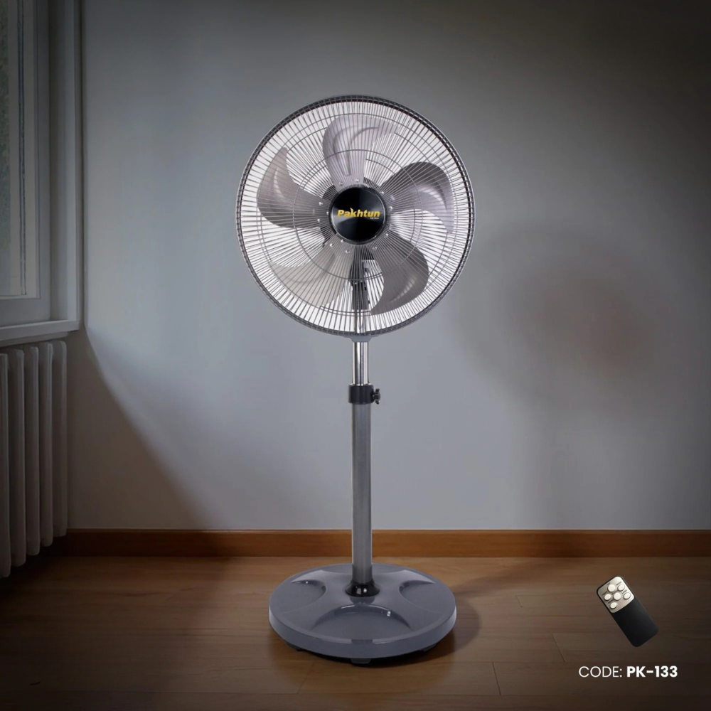 Pakhtun Zefiro-500M 20-Inch-High Speed Remote Control Stand Fan (Grey) | PK-133_img_0