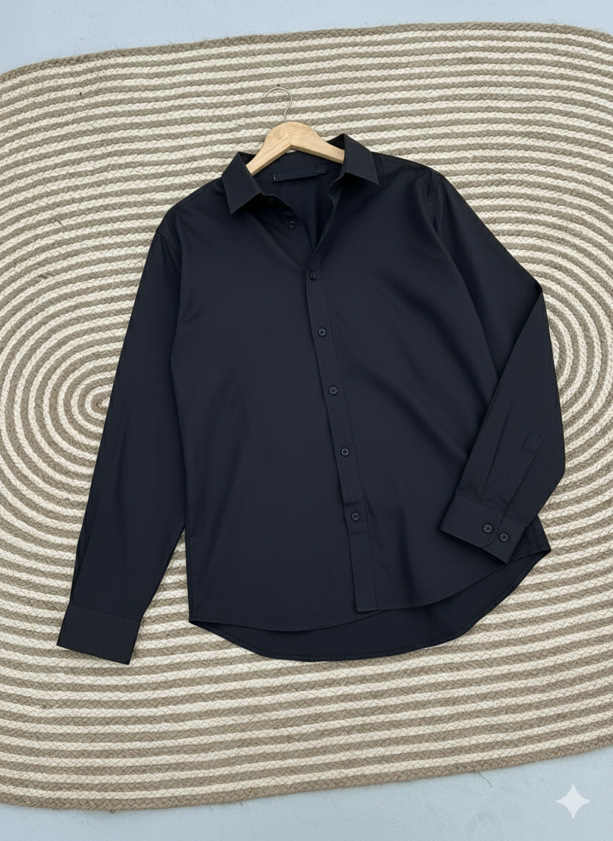 Premium cotton shirt- Black (Premium)_img_1