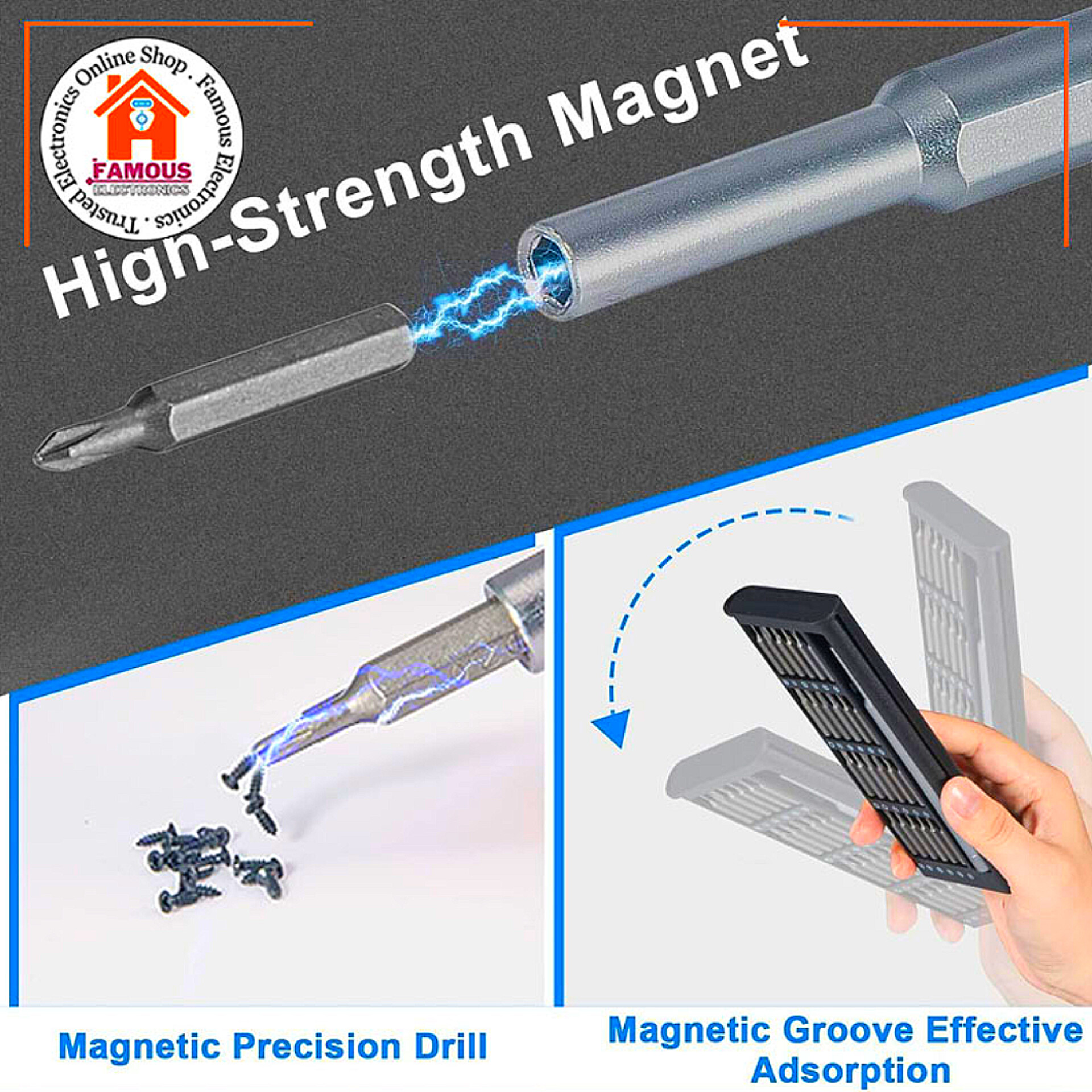 24 in 1 Magnetic Precision Screwdriver SetMultifunction Repair Tool Kit for Electronics & Home Appliances_img_4