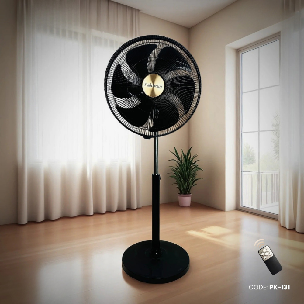 Pakhtun Tezra-450-PP-B 18-Inch-High Speed Remote Control Stand Fan (Black) | PK-131_img_1