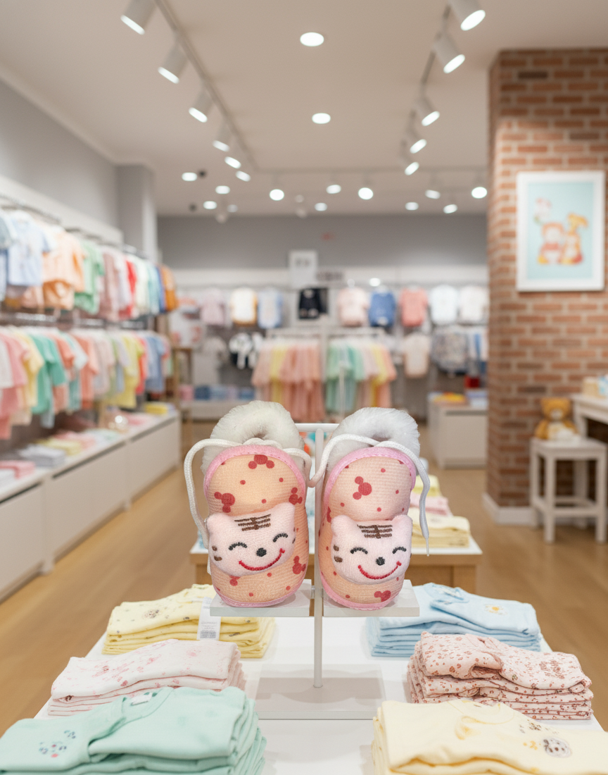 Comfortable Soft Winter Shoes for Babies – Cute Cat Design (0–12 Months) thumbnail 3