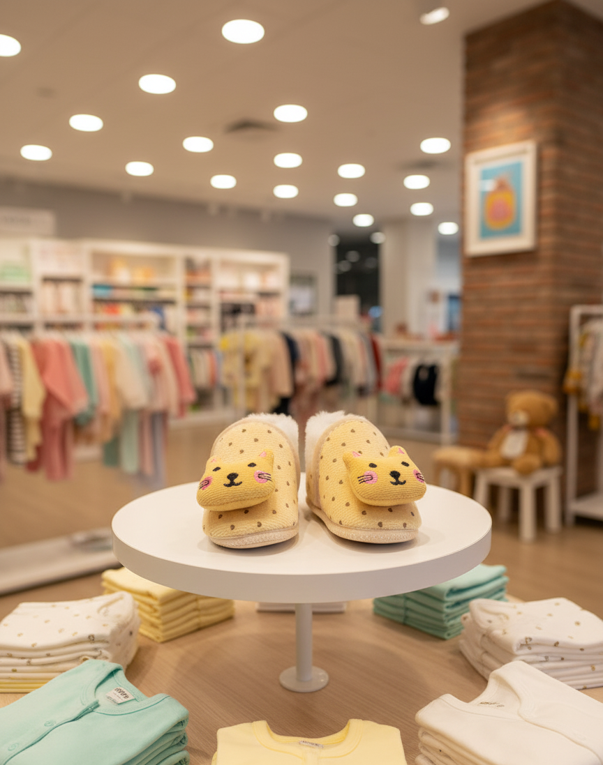 Comfortable Soft Winter Shoes for Babies – Cute Cat Design (0–12 Months) thumbnail 11
