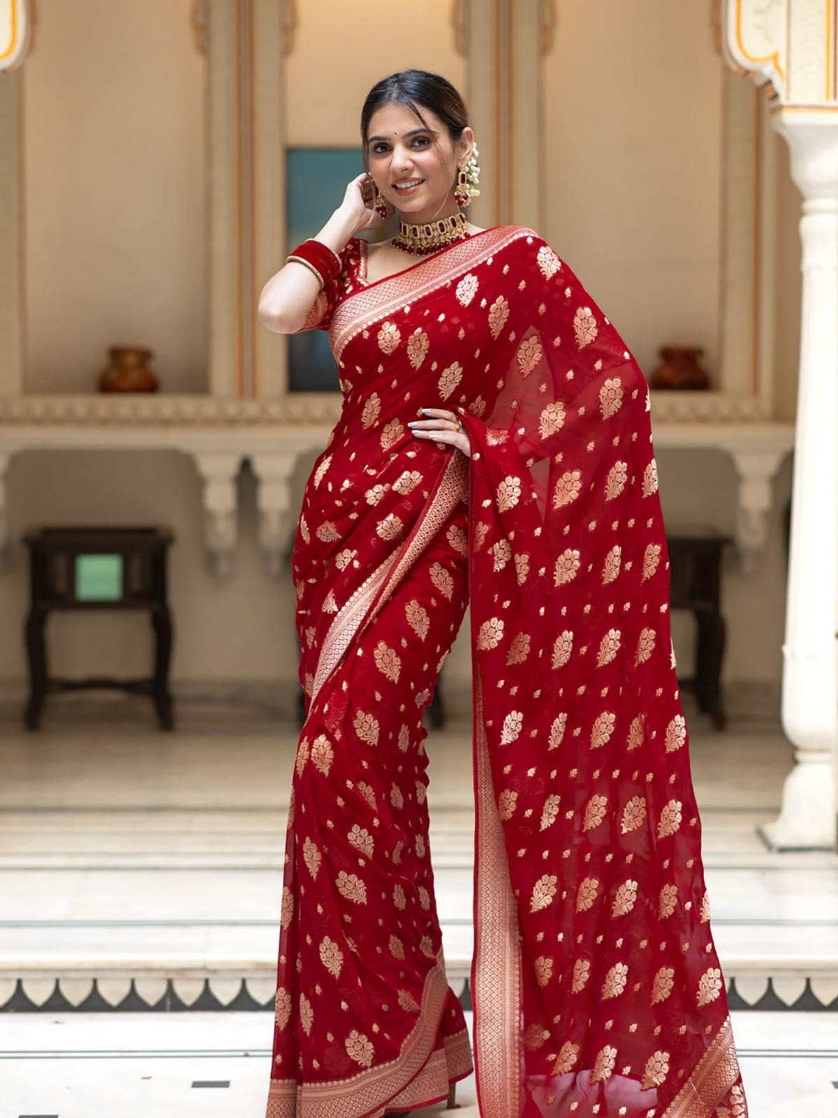 Dhupiyan Sharee with Blouse Piec_img_3